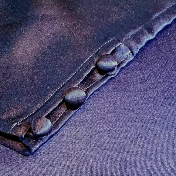 Lord & Taylor Navy Silk Dolman Sleeve LS Blouse - Picture 5 of 9